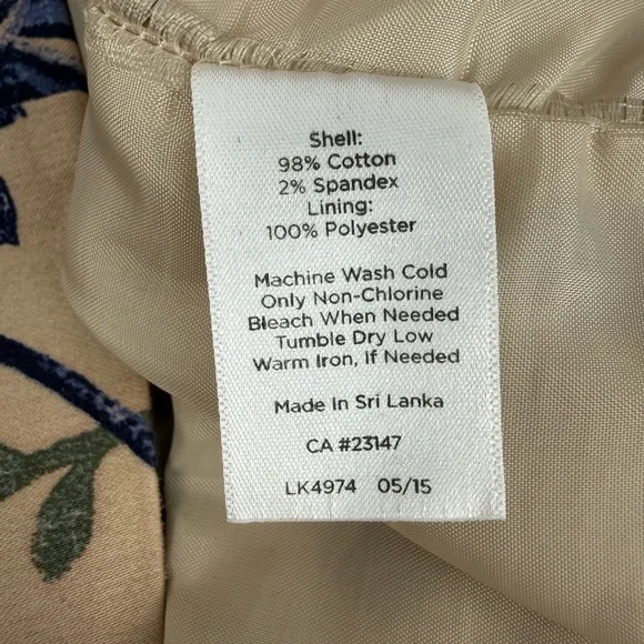 Talbots Floral Pencil Skirt Size 8 Classic Stretch Lined Workwear Spring - Picture 3 of 6